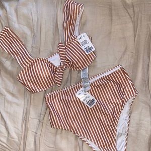 NWT Stripped bikini set